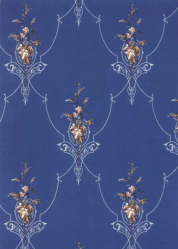 Vliestapete Classic Medaillon mit Renaissance Motiv in royalem Blau Vliestapete Classic Medaillon mit Renaissance Motiv in royalem Blau