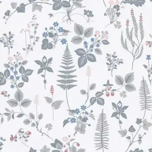 Florale Tapete Sandudd Skogspromenad Grau