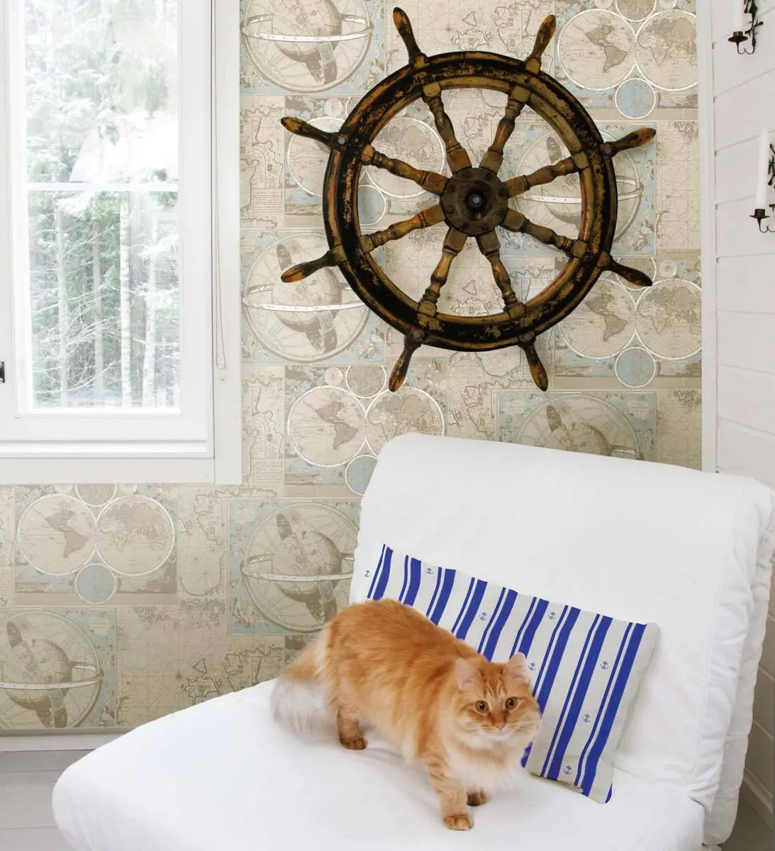 vallila-designertapete-kartta-weltkarte-raumbild-1 Tapete mit Weltkarte | Vallila Designertapete Kartta