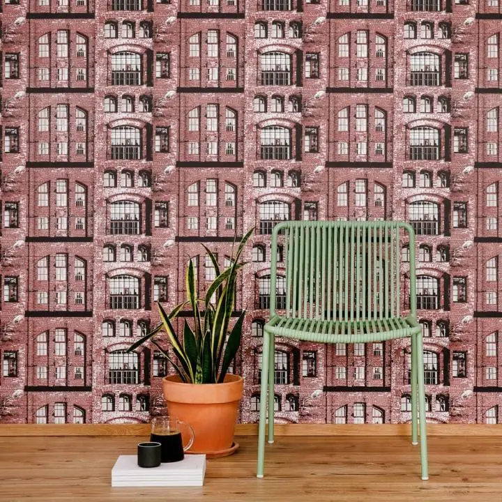 backsteintapete-pamino-braun-raumbild Industrial Look Backsteintapete Pamino in Braun, Raumbild