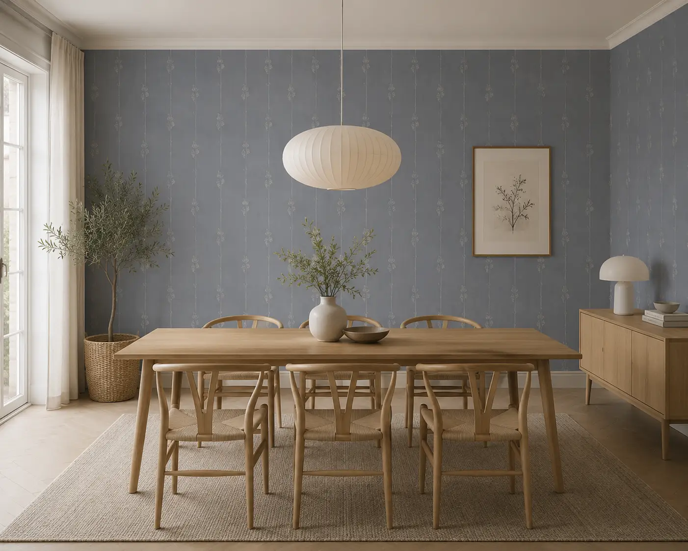 Sandudd Vliestapete Deco Stripe Anthrazit Raumbild, KI generiert Sandudd Vliestapete Deco Stripe Anthrazit Raumbild, KI generiert