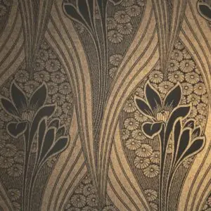 Decor Maison Jugendstiltapete Lilja in Gold Metallic